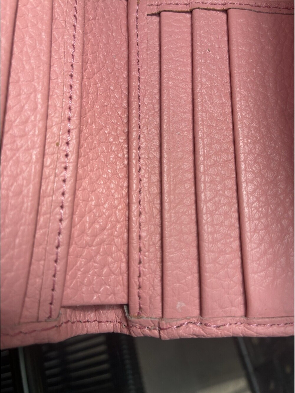 Dooney & Bourke Pink Pebbled Leather Trifold Wallet Coin Zip - Picture 5 of 9